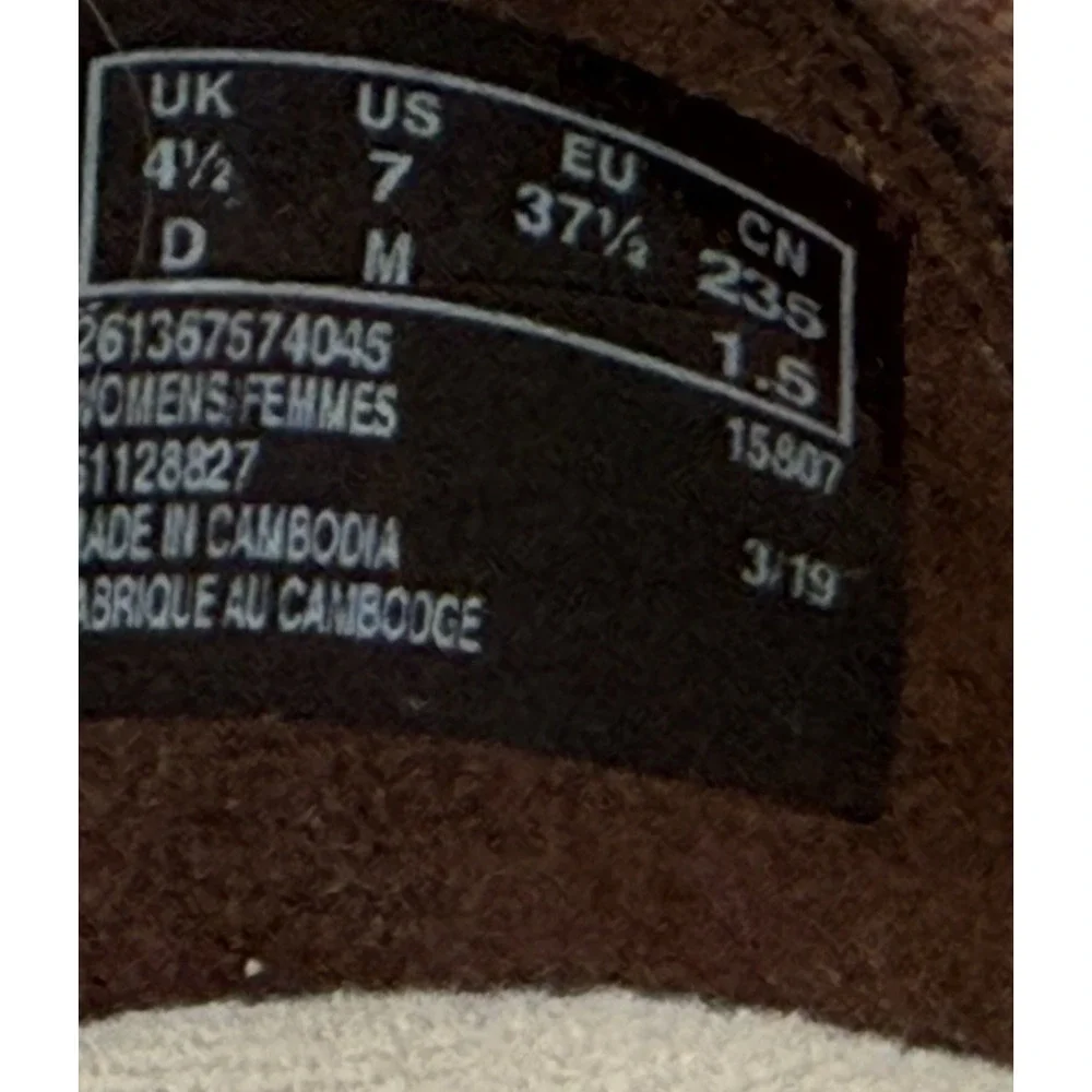 Clarks Cora Poppy‎ Brown Leather Women's Shoes Sz 7 M Button Loop Loafers
